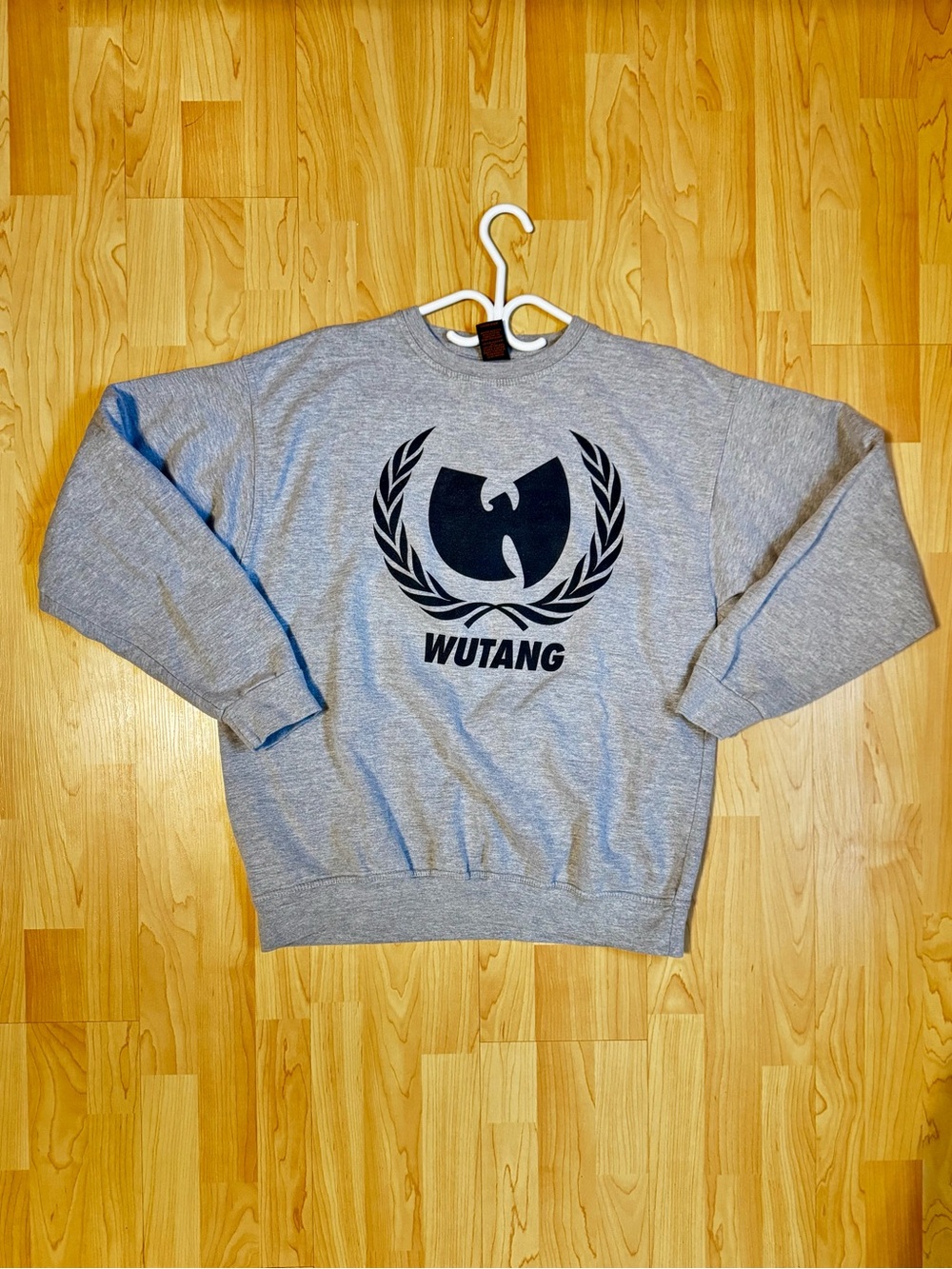 WUTANG Gray Logo Crewneck Sweatshirt